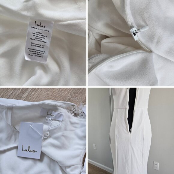 Lulus Forever Beloved White Mermaid Maxi Dress Small New With Tags Broken Zipper - Picture 4 of 17